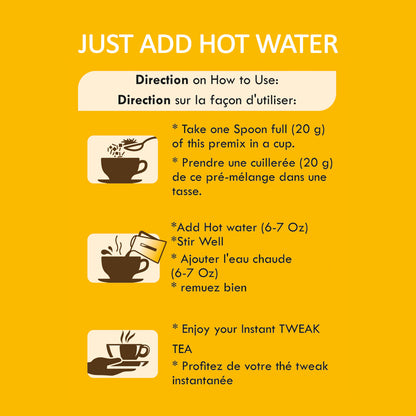 Instructions on how to make chai hai ginger chai